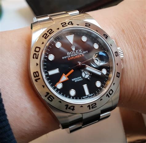 black Rolex explorer ii